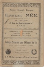 Catalogue Ernest Nee vers 1890