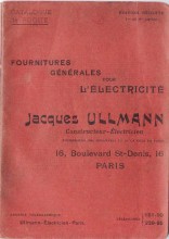 Catalogue ULLMANN vers 1900