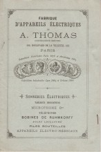 Catalogue Thomas vers 1885